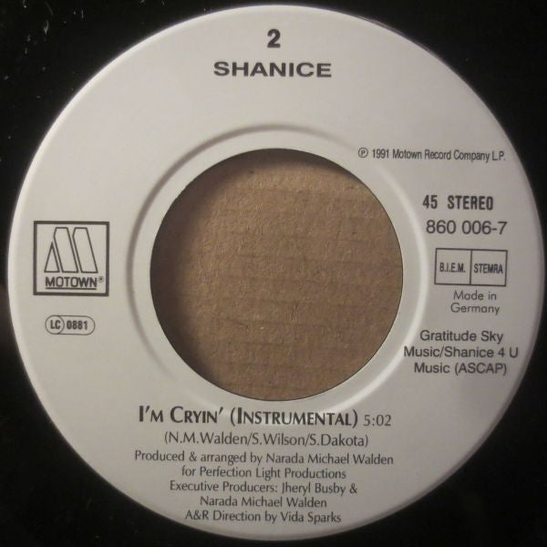 Shanice : I'm Cryin' (7", Single)