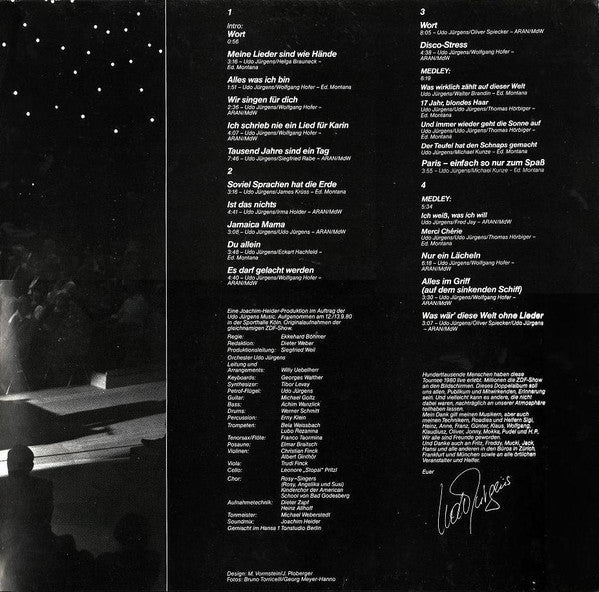 Udo Jürgens : Udo Live - Meine Lieder Sind Wie Hände (2xLP, Album)