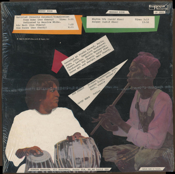 Don Cherry / Latif Ahmed Khan : Music / Sangam (LP, Album)