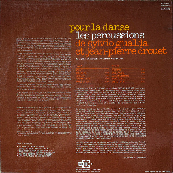Sylvio Gualda / Jean-Pierre Drouet : Pour La Danse - Les Percussions De Sylvio Gualda Et Jean-Pierre Drouet (LP, Album)