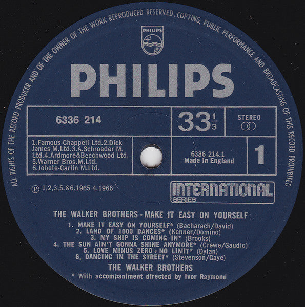 The Walker Brothers : Make It Easy On Yourself (LP, Comp)