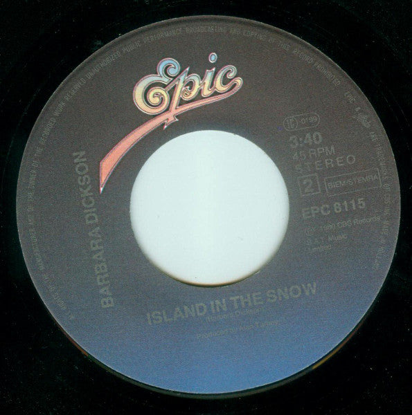 Barbara Dickson : January – February (7", Single, Lar)