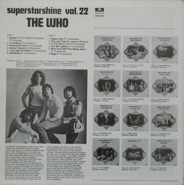 The Who : Superstarshine Vol. 22 (LP, Comp)