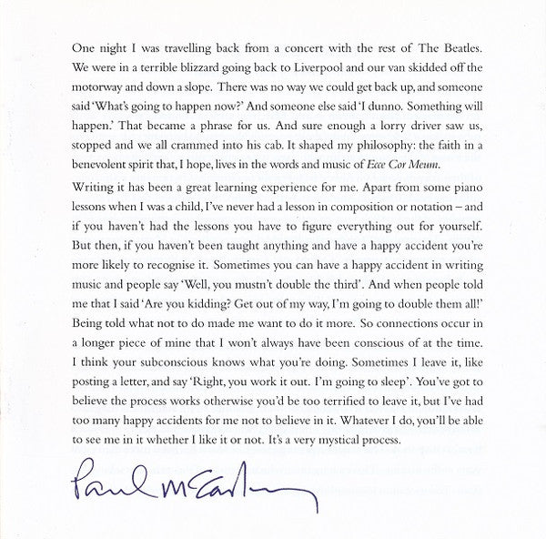 Paul McCartney : Ecce Cor Meum (CD, Album)