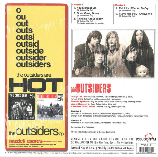 The Outsiders (5) : You Mistreat Me - EP (10", EP, Ltd, RM)