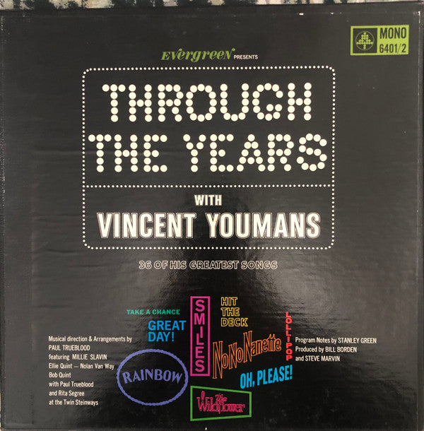 Various : Through The Years With Vincent Youmans (LP, Mono, Box)