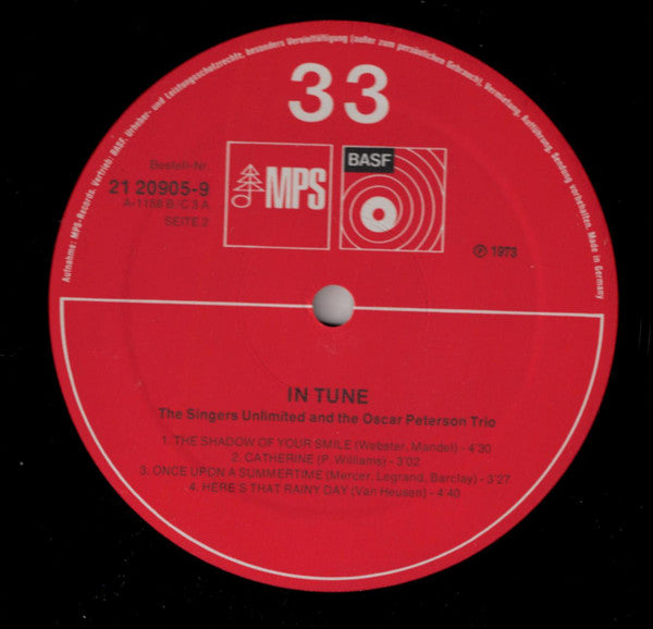 The Oscar Peterson Trio + The Singers Unlimited : In Tune (LP, Album, Gat)