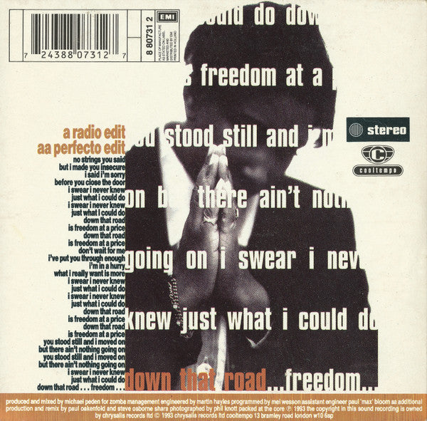 Shara Nelson : Down That Road (CD, Single)