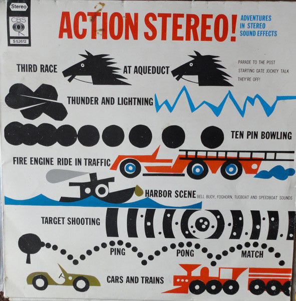 No Artist : Action Stereo ! Adventures In Stereo Sound Effects (LP)