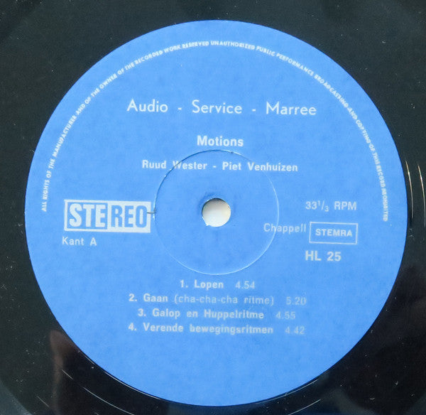 Piet Venhuizen / Ruud Wester : Motions (LP)