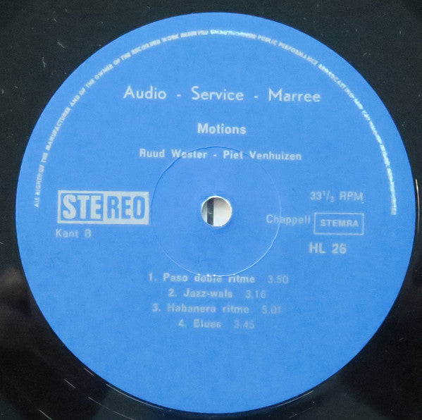 Piet Venhuizen / Ruud Wester : Motions (LP)