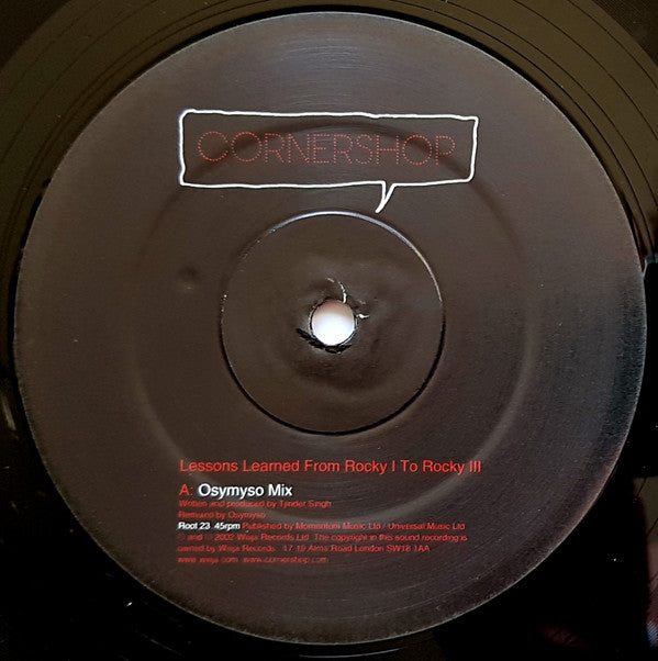 Cornershop : Lessons Learned From Rocky I To Rocky III (12", Single)