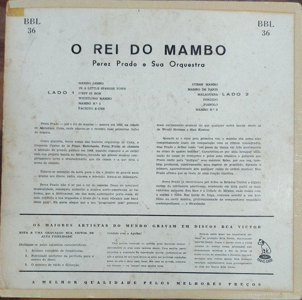 Perez Prado And His Orchestra : O Rei Do Mambo (LP, Album)