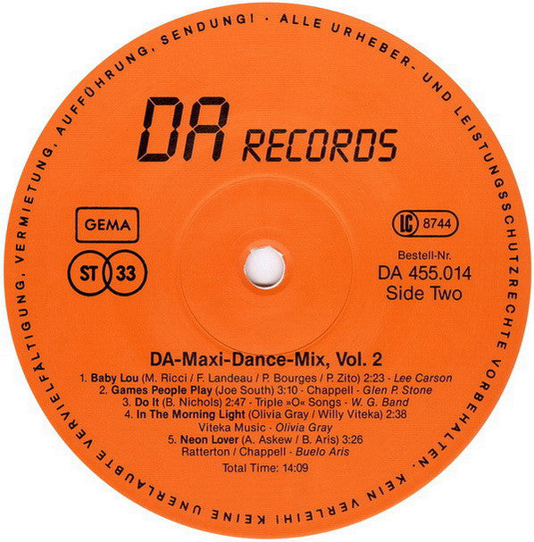 Various : DA Maxi-Dance-Mix Vol. 2 (LP, Comp, Ltd, Mixed, Whi)