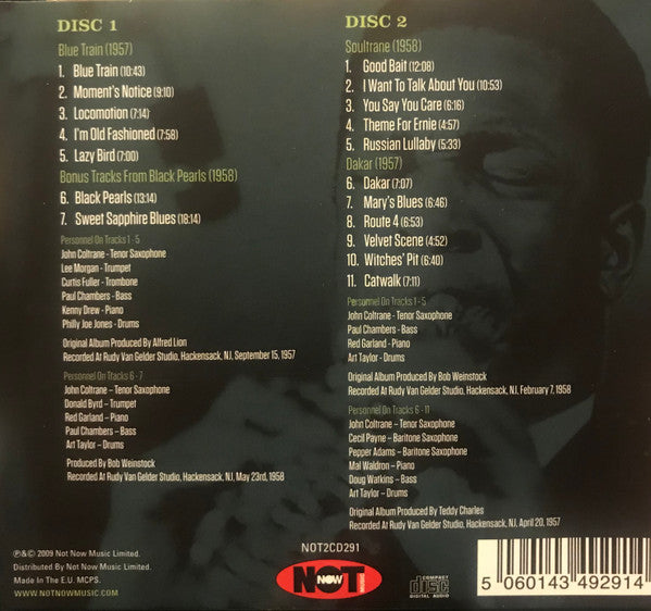 John Coltrane : Blue Train - Soultrane - Dakar (2xCD, Comp, RM, Car)