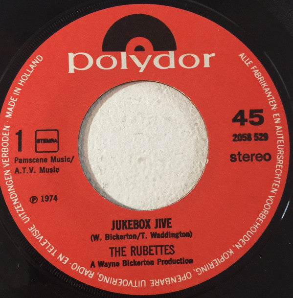 The Rubettes : Jukebox Jive (7", Single, Pap)