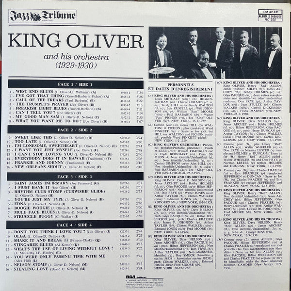 King Oliver And His Orchestra* : Jazz Tribune No.6: King Oliver And His Orchestra (1929-1930) (2xLP, Comp, Gat)