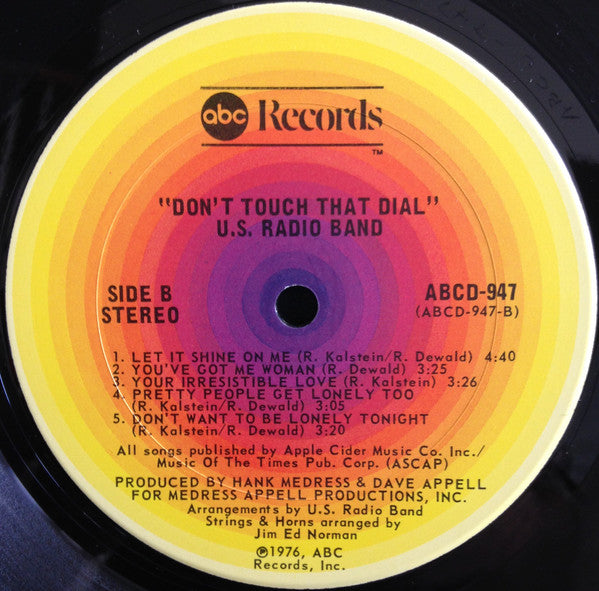 U.S. Radio Band : Don't Touch That Dial (LP, Album)