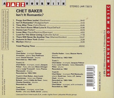 Chet Baker : Isn't It Romantic? (CD, Comp)