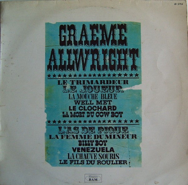 Graeme Allwright : Graeme Allwright (LP, Album, RE)