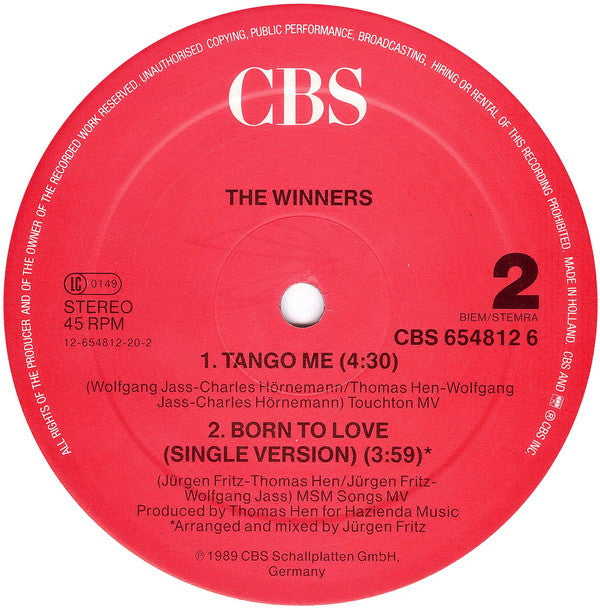 The Winners (4) : Born To Love (12", Maxi)