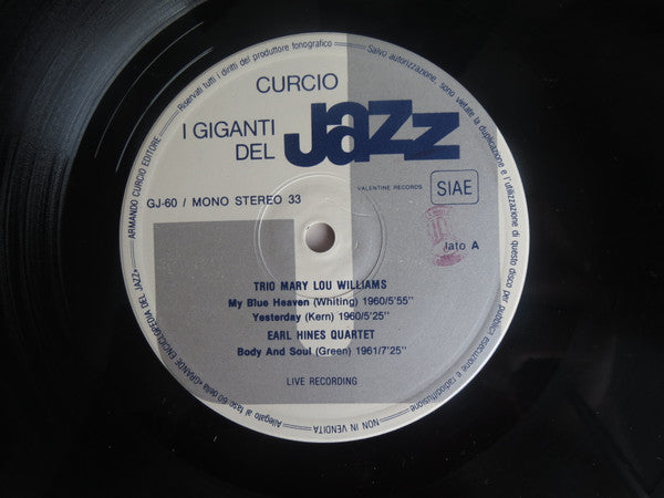 Mary Lou Williams / Chris White (3) / Rudy Collins / Earl Hines : I Giganti Del Jazz Vol. 60 (LP)