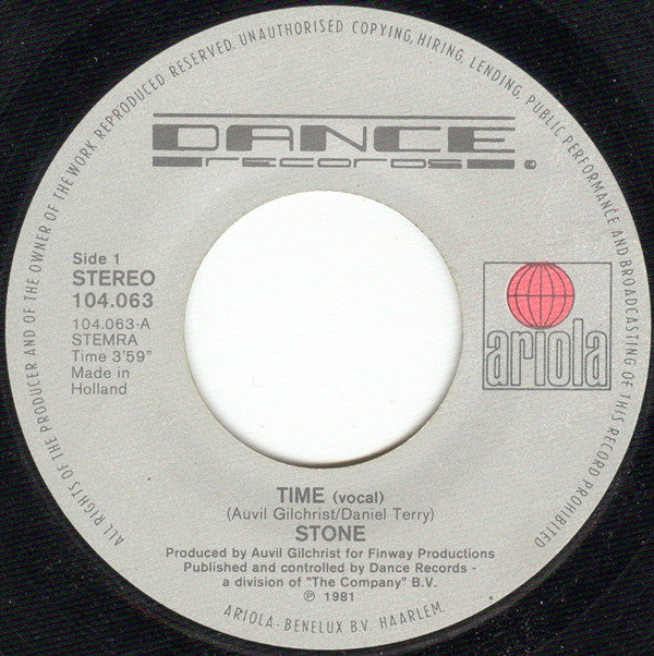 Stone : Time (7", Single)