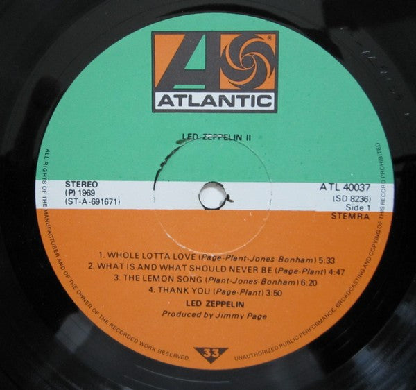 Led Zeppelin : Led Zeppelin II (LP, Album, RE, Gat)