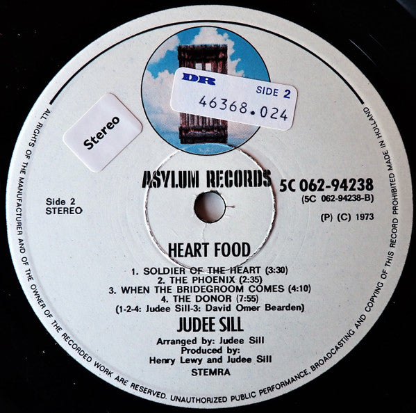 Judee Sill : Heart Food (LP, Album, Gat)