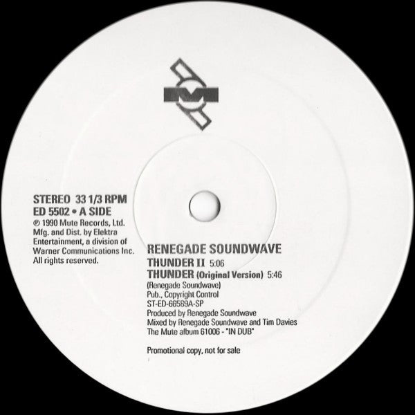 Renegade Soundwave : Thunder II (12", Promo)