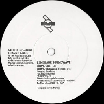 Renegade Soundwave : Thunder II (12", Promo)