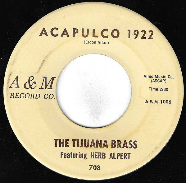 The Tijuana Brass Featuring Herb Alpert* : The Lonely Bull (El Solo Torro) (7")
