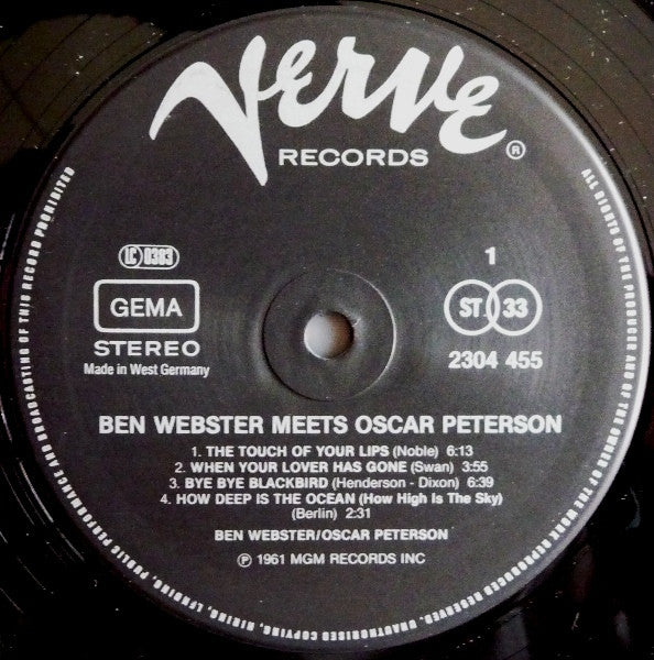 Ben Webster / Oscar Peterson : Ben Webster Meets Oscar Peterson (LP, RE)