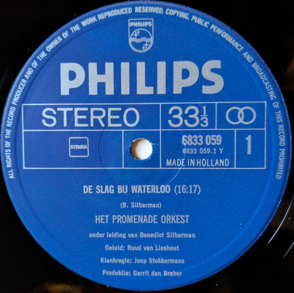 Benedict Silberman / Miroslaw Koennemann – Promenade Orkest En Radiokoor van de N.O.S. o.l.v. Benedict Silberman : De Slag Bij Waterloo / De Fremersberg (LP)