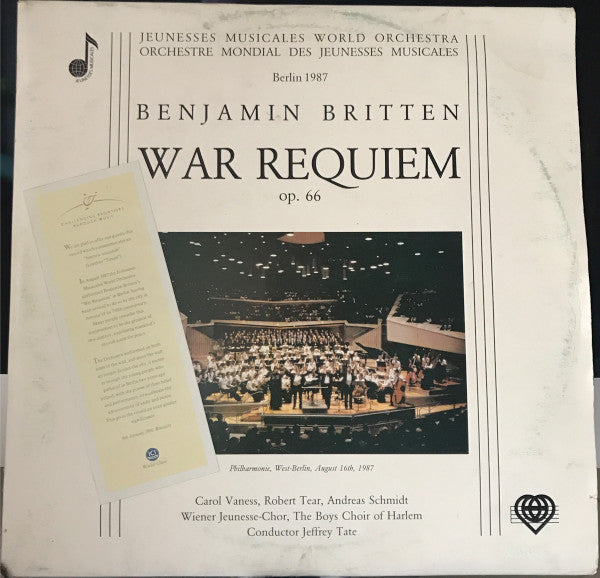 Benjamin Britten, Orchestre Mondial Des Jeunesses Musicales : War Requiem (2xLP)