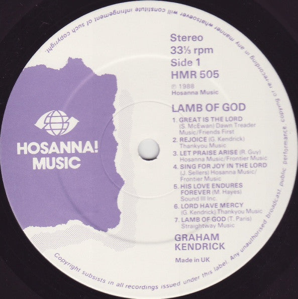 Graham Kendrick : Lamb Of God (LP, Album)