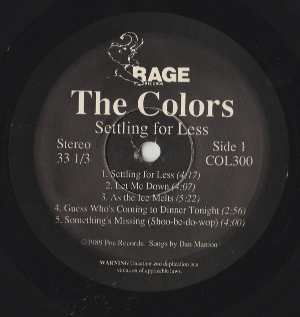 The Colors (2) : Settling For Less (LP, Album)