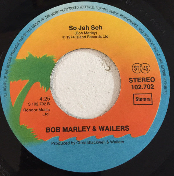 Bob Marley & The Wailers : No Woman, No Cry "Live Version" (7", Single)