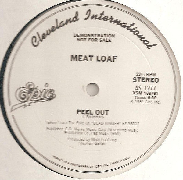 Meat Loaf : Peel Out (12", Single, Promo)