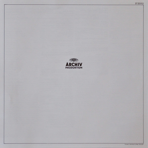 Johann Sebastian Bach : Kammermusik I / Chamber Music I / Musique De Chambre I (7xLP + Box, Comp)