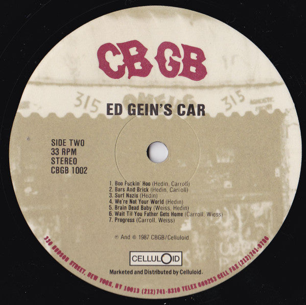 Ed Gein's Car : You Light Up My Liver (Live At CBGB!) (LP, Album)