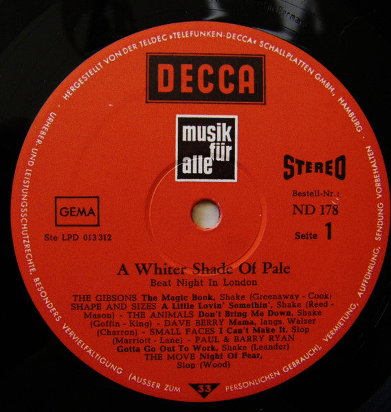 Various : A Whiter Shade Of Pale (LP, Comp)