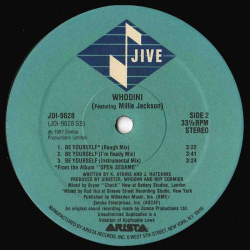 Whodini : Be Yourself (12")