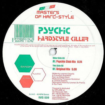 Psychic : Hardstyle Killer (12")