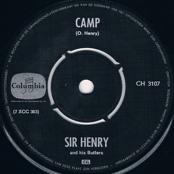 Sir Henry & His Butlers : Camp / Pretty Style (7", Single)