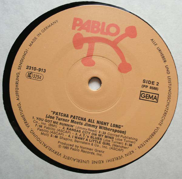 Big Joe Turner Meets Jimmy Witherspoon : Patcha, Patcha, All Night Long (LP, Album)
