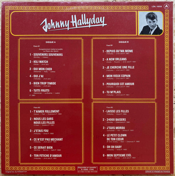 Johnny Hallyday : Le Double Disque D'or De Johnny Hallyday (2xLP, Comp)