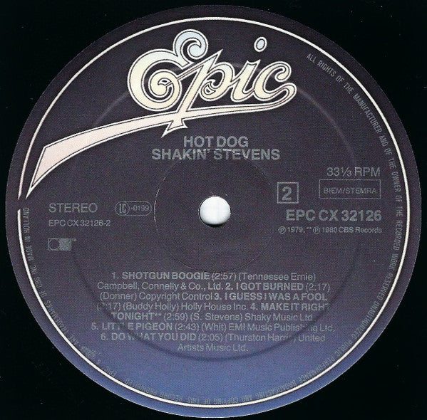 Shakin' Stevens : Hot Dog (LP)