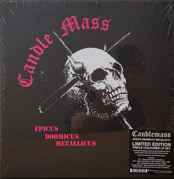 Candlemass : Epicus Doomicus Metallicus (LP, Album, RE, Gre + LP, Whi + LP + Box, Comp, Ltd)