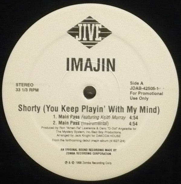 Imajin Featuring Keith Murray : Shorty (You Keep Playin' With My Mind) (12")